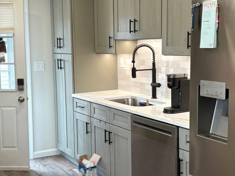 Gray Shaker Galley Kitchen