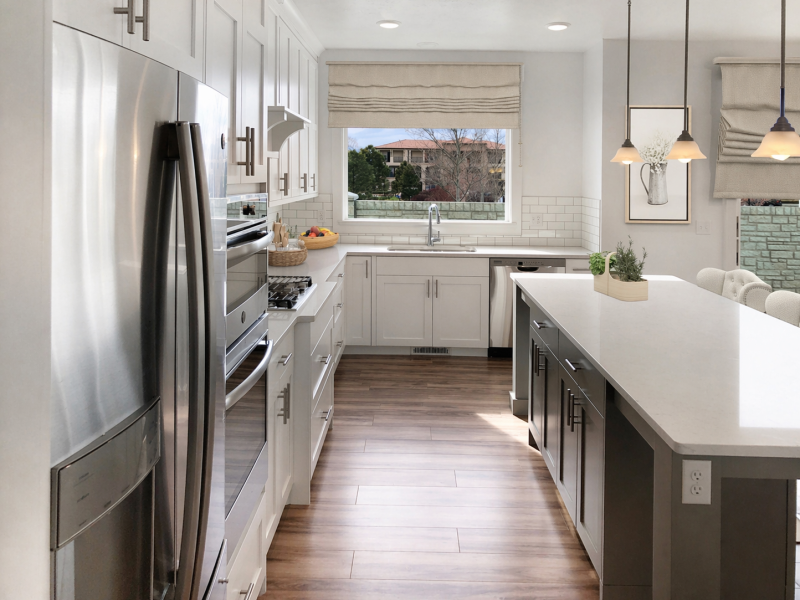 Bright Galley Kitchen Remodel