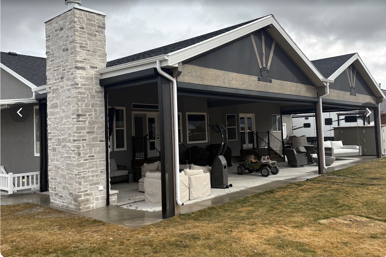 Gabled Covered Patio & Outdoor Living