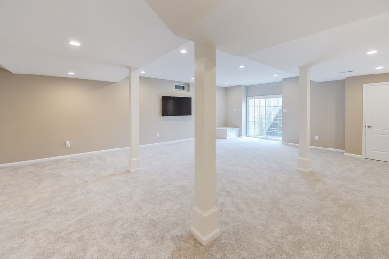 Large Carpeted Basement Finish