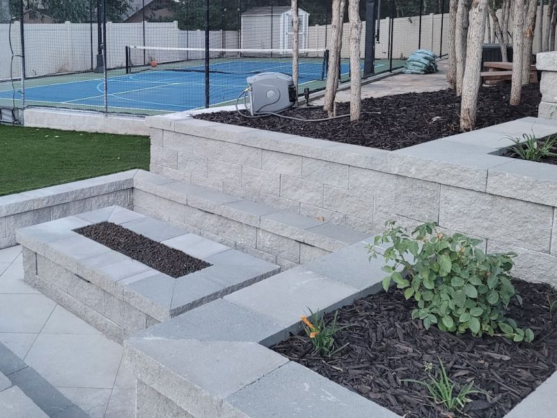 Fire Pit Patio & Sport Court Backyard