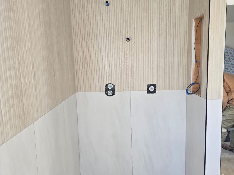 Wood-Plank Tile Master Bath