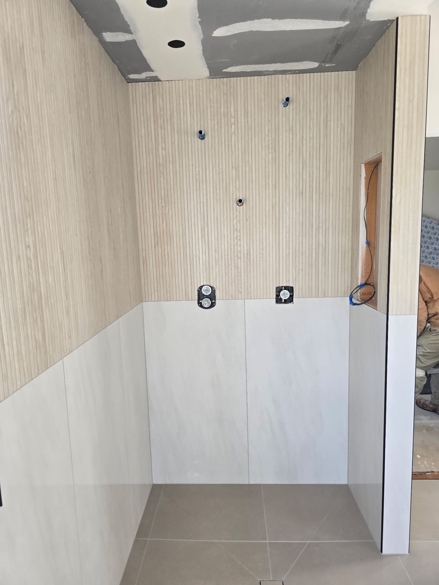 Wood-Plank Tile Master Bath